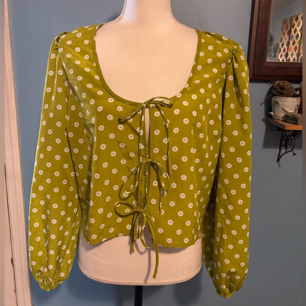 Levi’s, Green, Floral, BoHo, Blouse